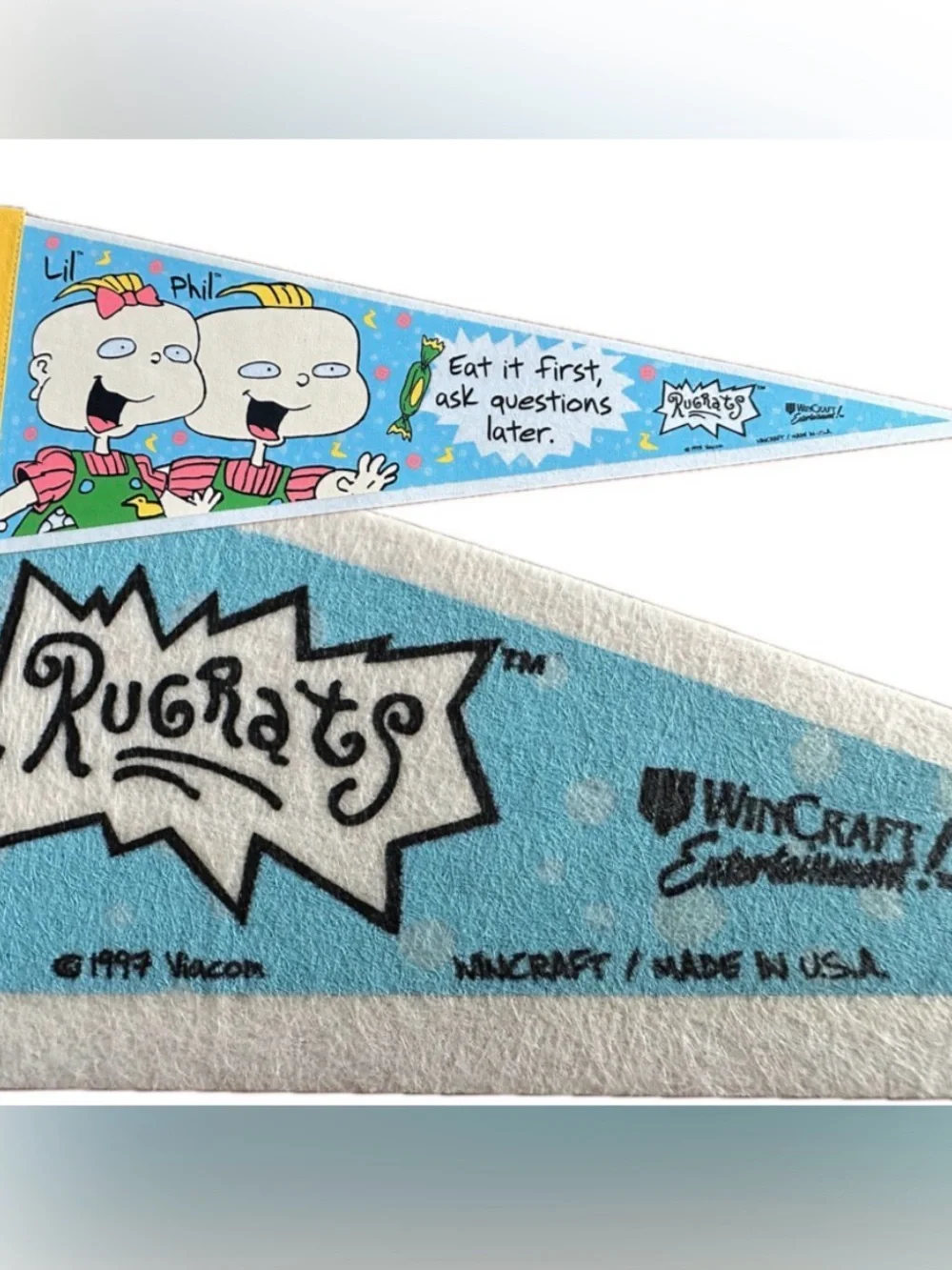 Rare Vtg 1998 Rugrats Complete Collection of Movie Felt Pennants Set